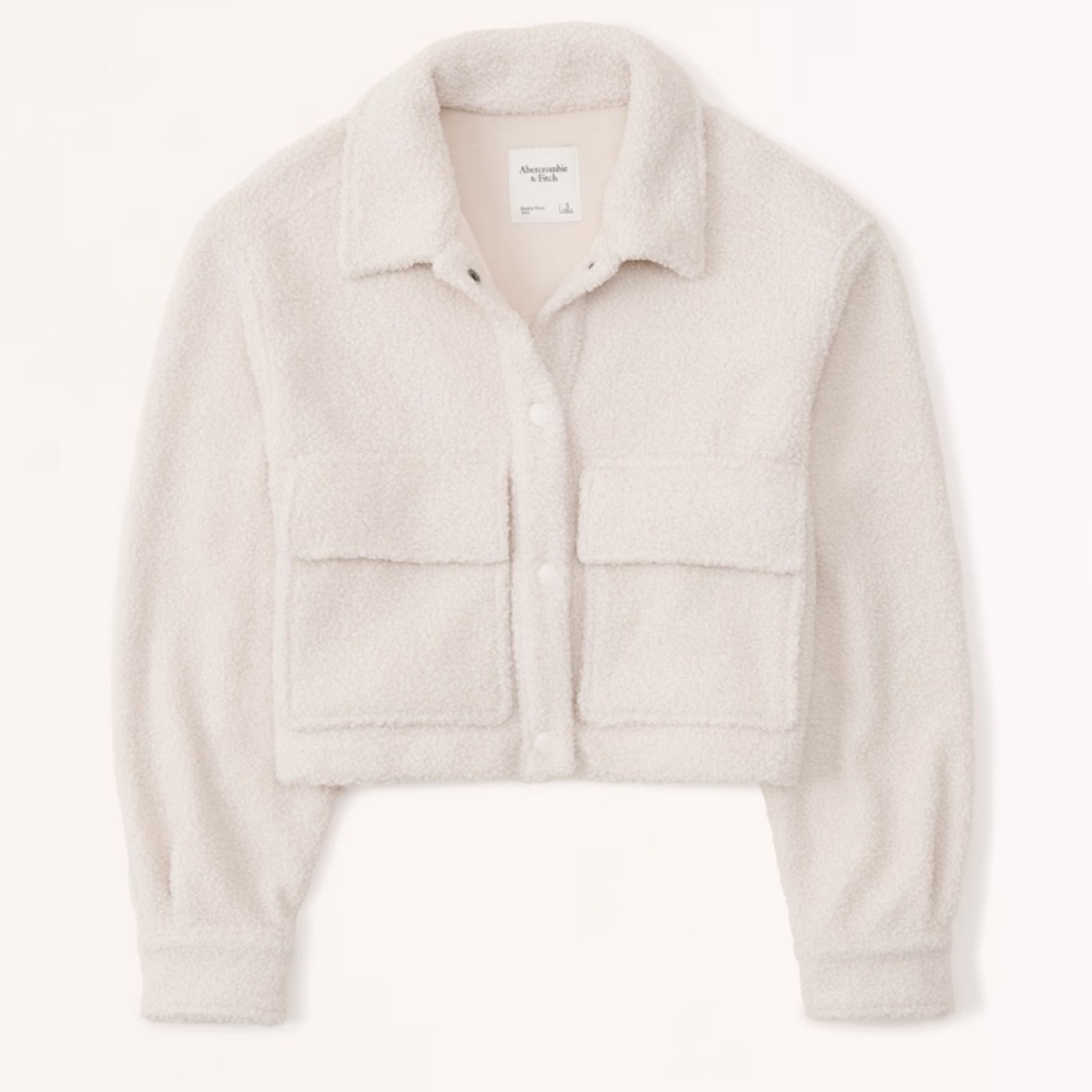 Abercrombie Cropped Sherpa Jacket